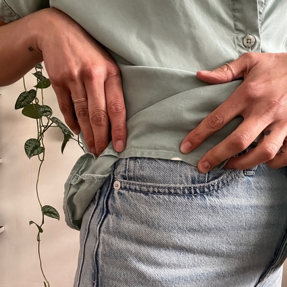 Roamers & Seekers Sage/Mint Green Short Sleeve Button Down - Picture 5 of 5